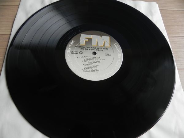 ■LP【米US盤 /CBS 】Preservation Hall Jazz Band / New Orleans, Vol. IV☆FM 44856/1988年◆試聴済み◆レコード_画像3