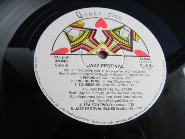 ■LP【Italy盤】Jazz Festival Jazz◆Duke Ellington・Hank Jones・Buck Clayton・Clark Terry☆ Q-044☆1985年◆試聴済み◆Jazz, Blues_画像2