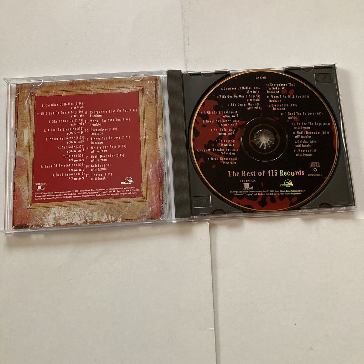 редкость запись The Best of 415 Records wire train romeo void red rockers translator until december Heaven 415 Records компиляция 