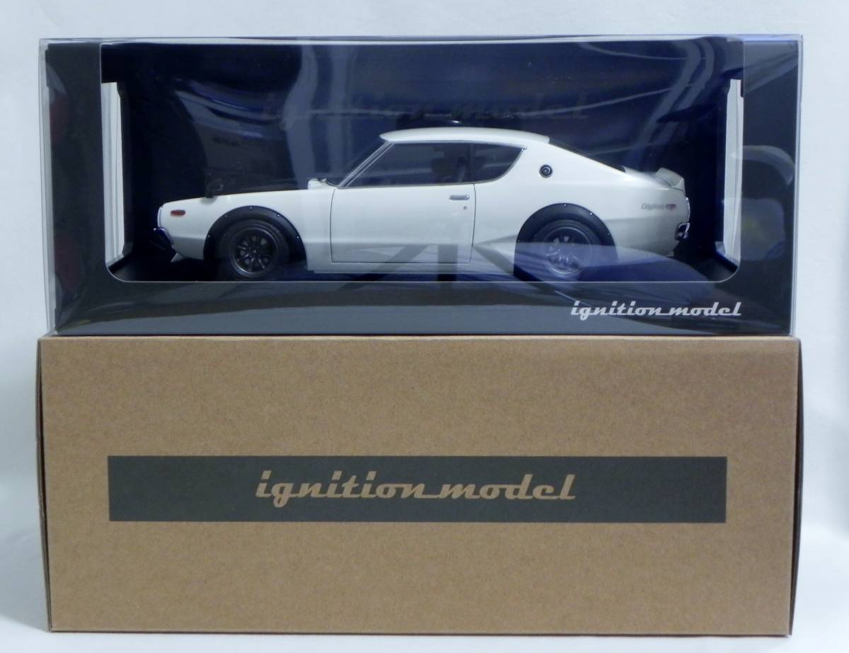 IG 0300 1/18 Nissan SKYLINE 2000 GT-R (KPGC110) White イグニッションモデル スカイライン ケンメリ  RSワタナベ カーボンボンネット