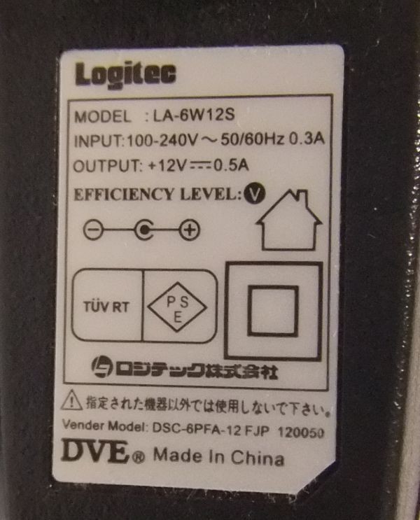■Logitec 無線LANルーター用 ACアダプター LA-6W12S_画像3