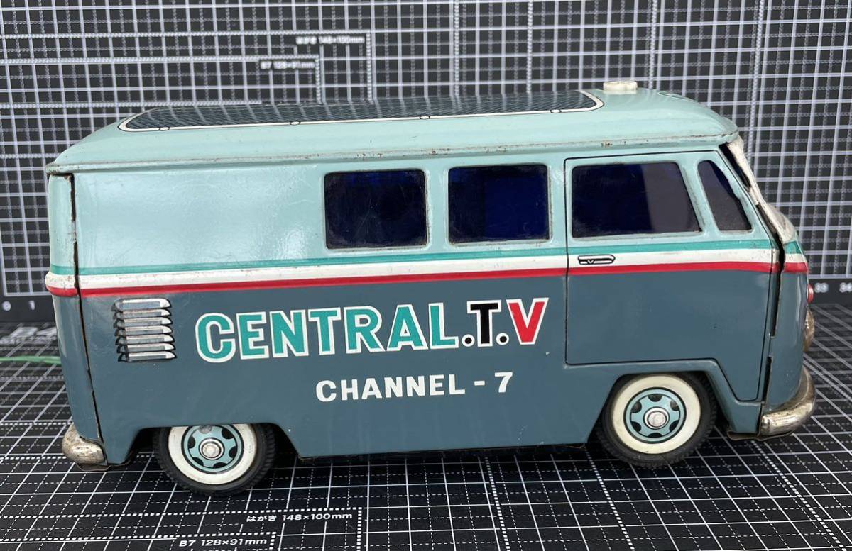 返品・交換 学研 VWバンTV中継車リモコン動作不良アンテナ折tinブリキ