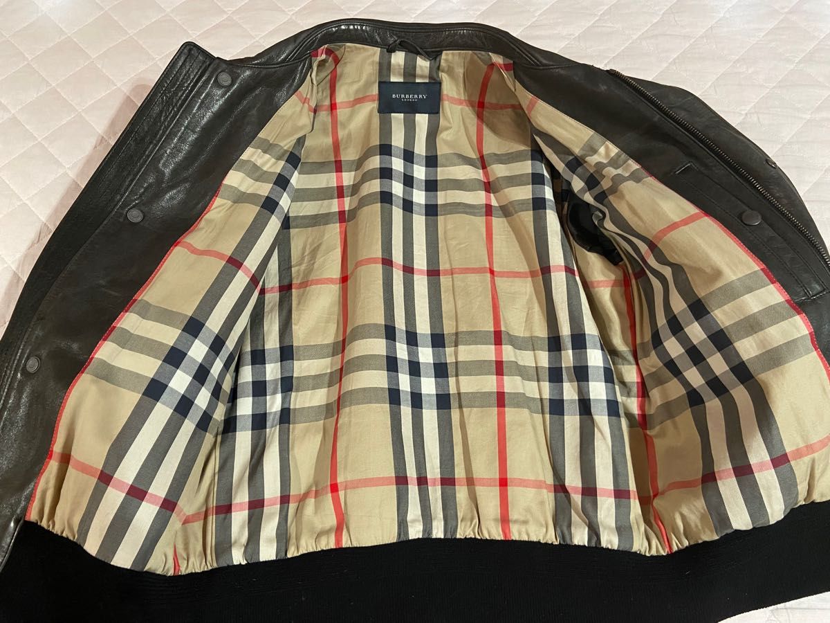 希少 BURBERRY バーバリー 馬革 馬皮 ジャケット レザー 希少 BURBERRY バーバリー 馬革 馬皮 ジャケット レザー