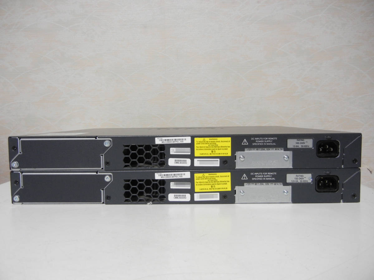 ☆中古 Cisco 2台セット Catalyst 2960-Xシリーズ(WS-C2960X-48FPS-L