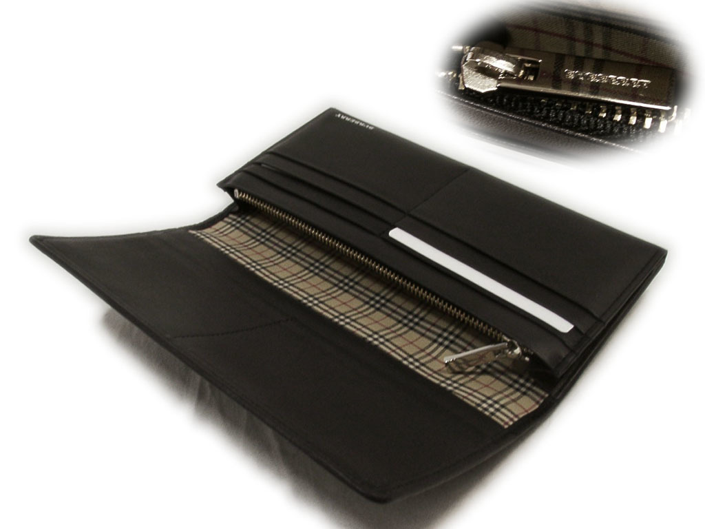 ☆新品未使用☆BURBERRY☆バーバリー☆長財布裏チェック付ナイロン