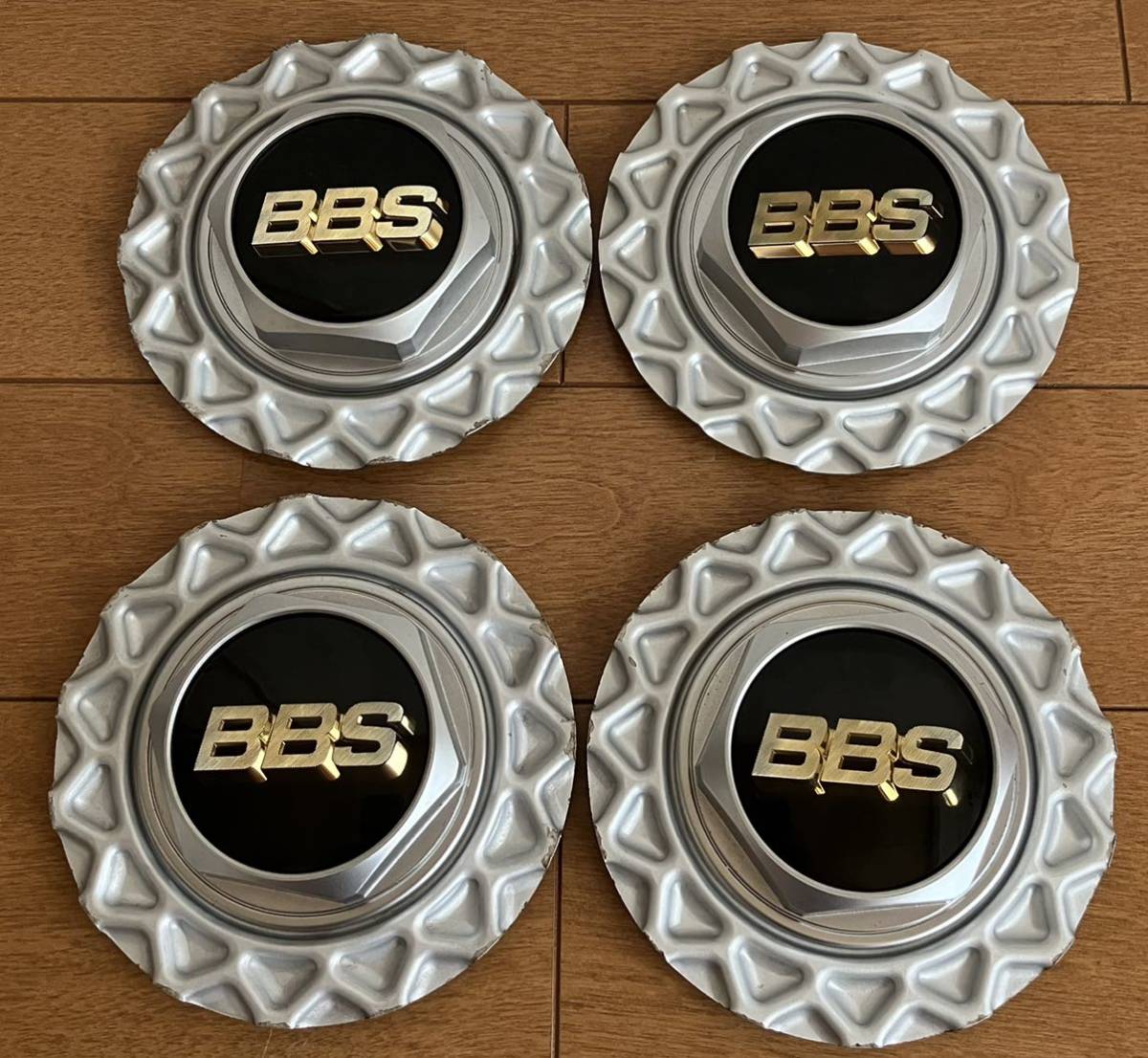 BBS センターキャップ ロック式 RG 4枚セット bbsホイールセンターキャップ ・正規品・15cm・六角部　オーナメント　レストア済み_画像1