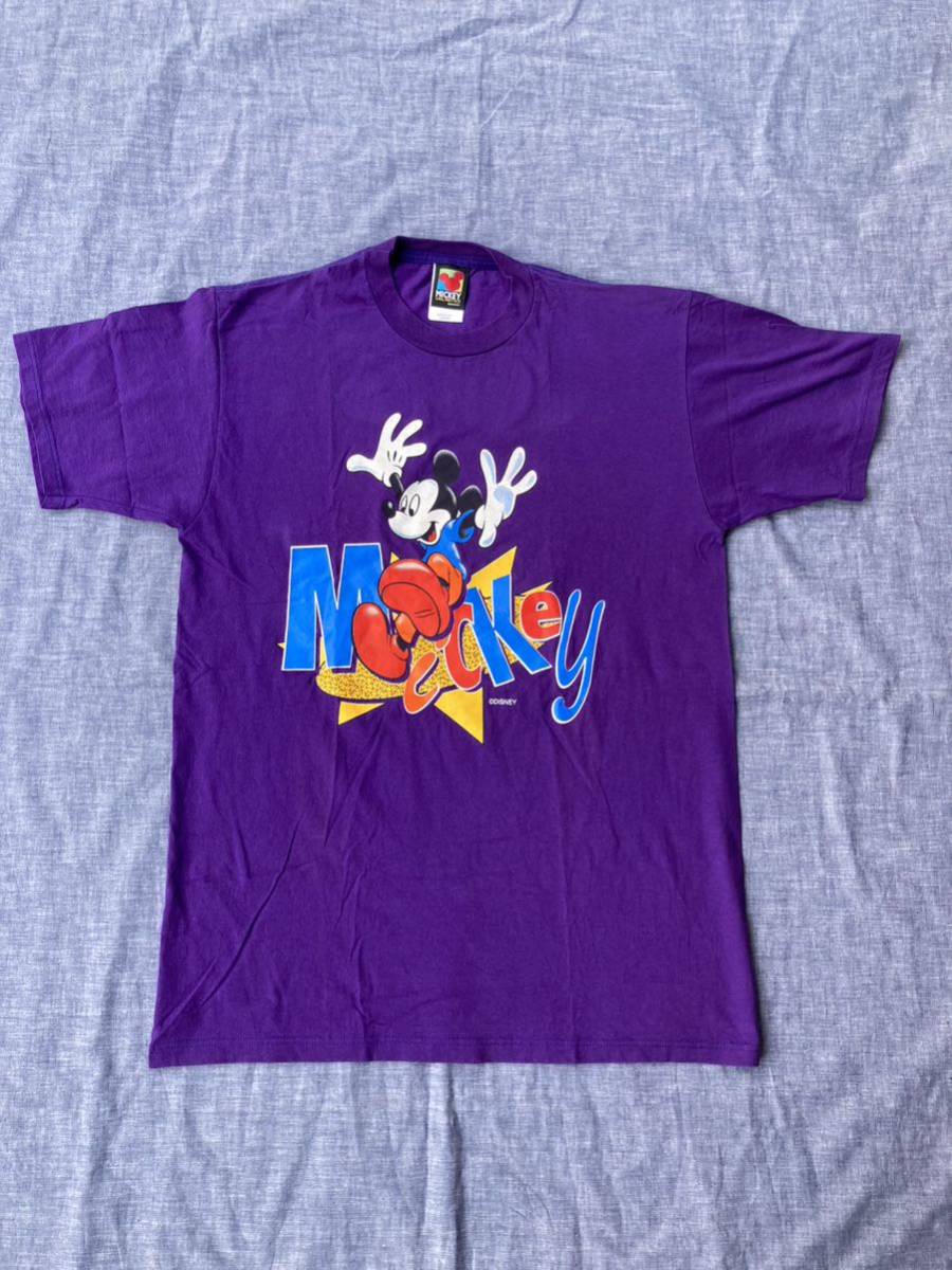 美品未使用品Disney ディズニー ミッキーマウス Tシャツ ヴィンテージ MICKEY MOUSE VINTAGE 90年代 アメリカ製 MADE IN USA VELVA SHEENの画像2