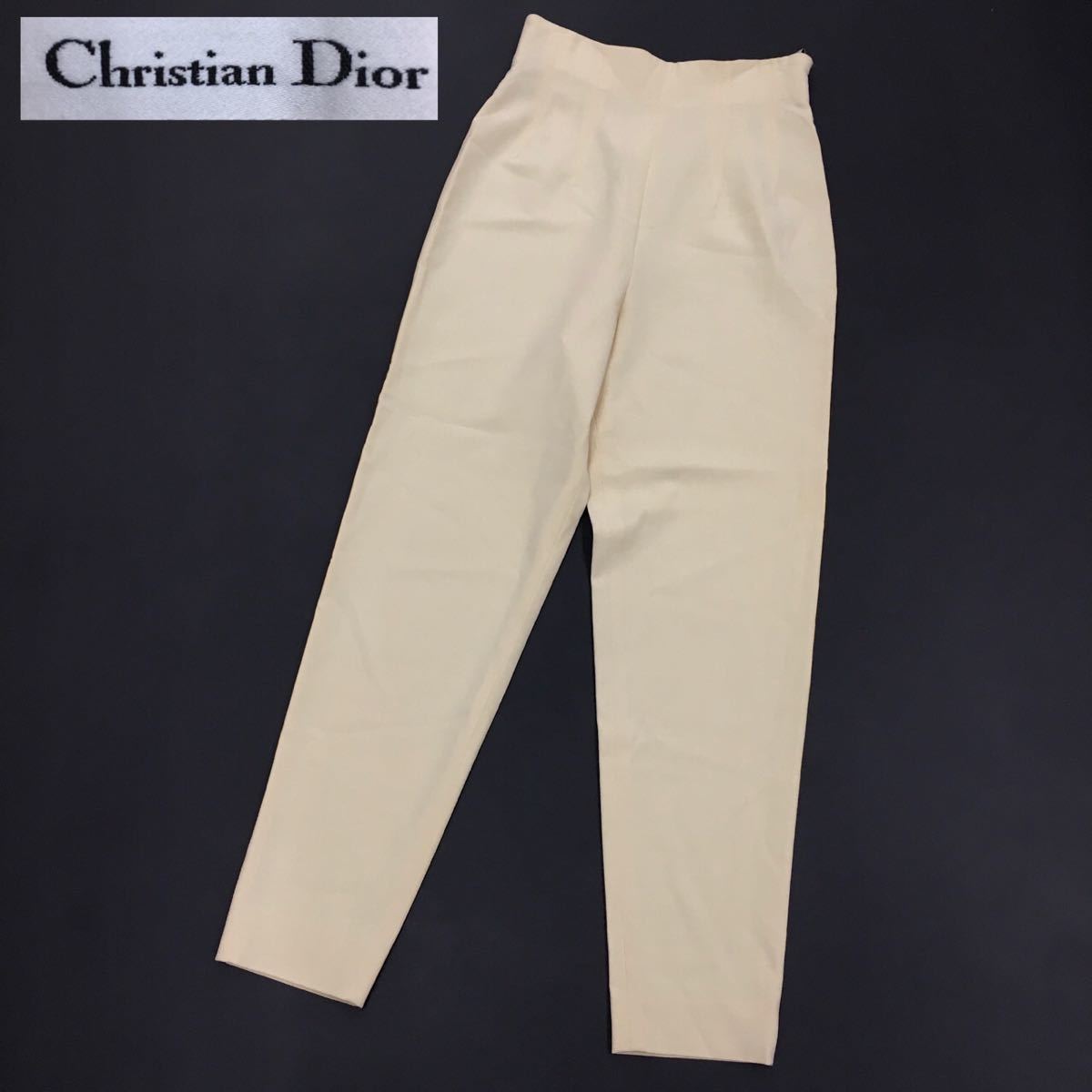 Christian Dior Christian Dior formal tapered pants rayon wool Blend summer summer lady's size 9 number Y-TK03