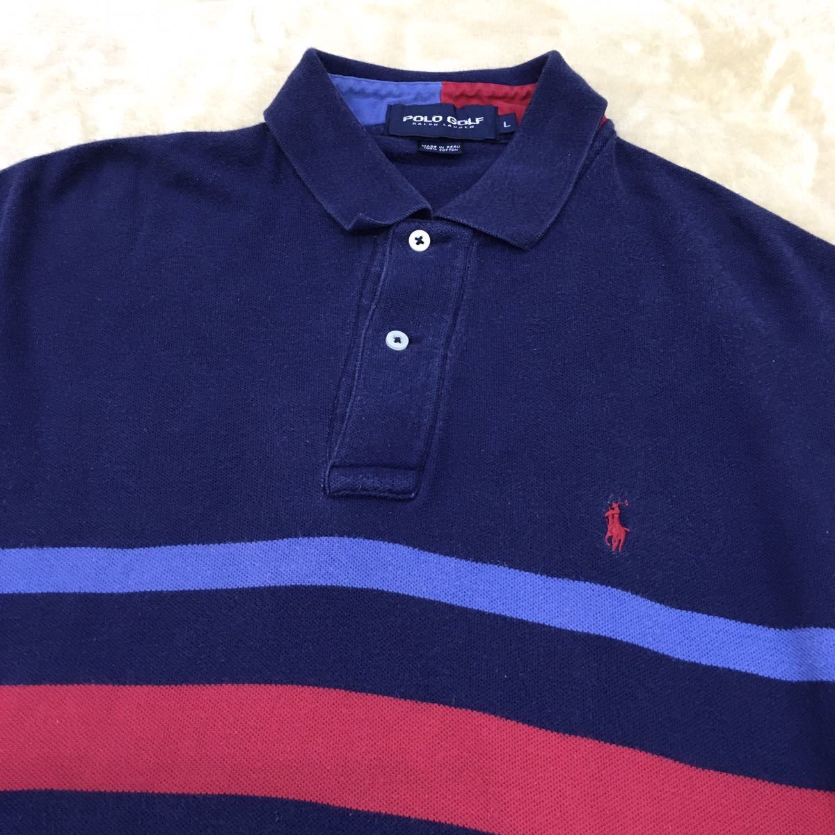 POLO GOLF RALPH LAUREN ポロゴルフ ラルフローレン ゴルフウェア スポーツ 半袖ポロシャツ ポニー刺繍 ワンポイント メンズ サイズL