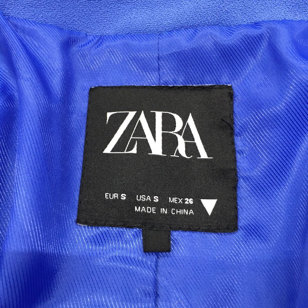 ZARA ザラ テーラードジャケット シングル 総裏 レディース USA Sサイズ しつけ糸あり