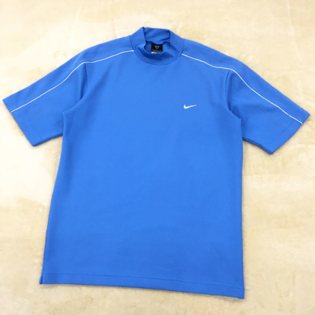 NIKE GOLF DRI -FIT ナイキ ドライフィット ゴルフウェア スポーツ ハイネック 半袖シャツ 速乾 スウォッシュ 刺繍ロゴ メンズ サイズL_画像7