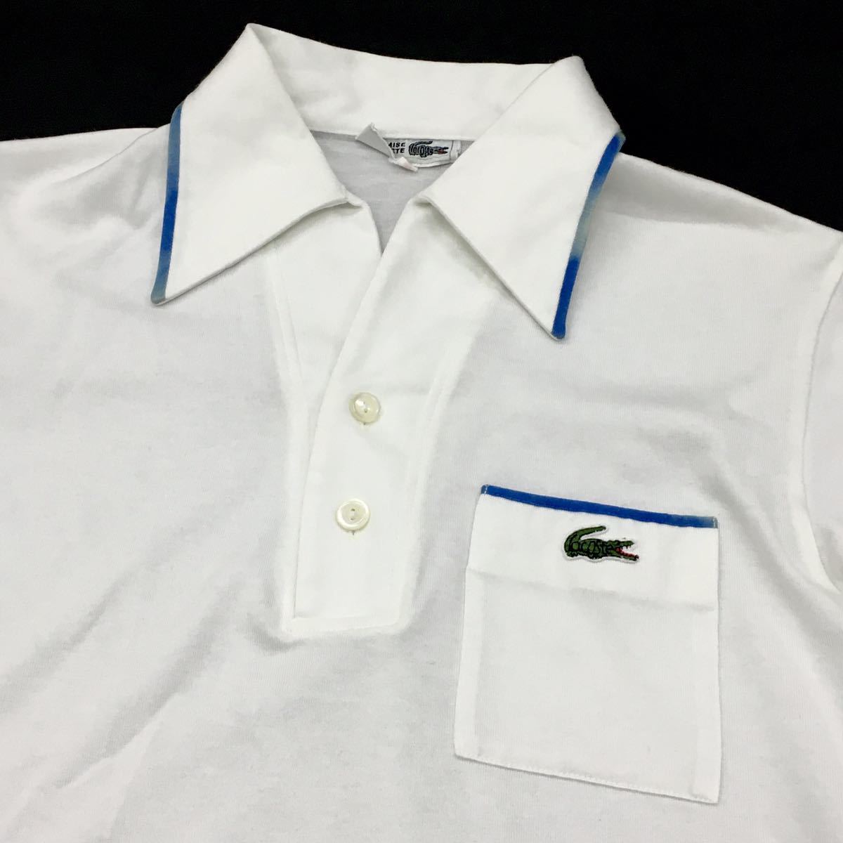 CHEMISE LACOSTE シミーズ ラコステ 半袖シャツ 胸ポケット ワニロゴ ワンポイント サイズ4