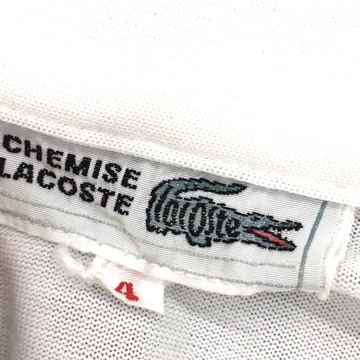 CHEMISE LACOSTE シミーズ ラコステ 半袖シャツ 胸ポケット ワニロゴ ワンポイント サイズ4