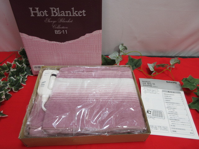 【OH4609/8】SANYO/サンヨー　電気敷毛布　シングルサイズ　ピンク　140×85ｃｍ_画像1