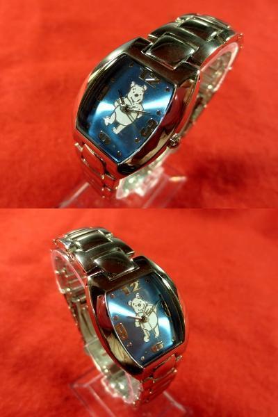 DN5F6) * work properly wristwatch Disney * Winnie-the-Pooh Winnie The Pooh * square shape blue * unused 