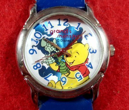 DN5K3)* work properly wristwatch *Disny Disney *Winnie-the-Pooh Winnie The Pooh * blue 