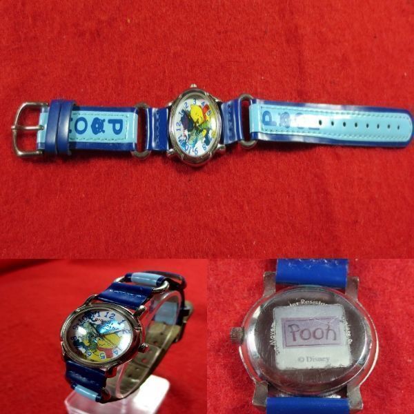 DN5K3)* work properly wristwatch *Disny Disney *Winnie-the-Pooh Winnie The Pooh * blue 