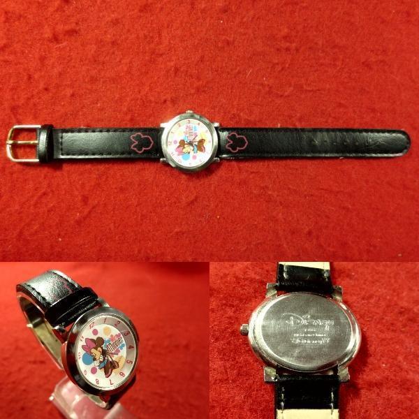 DN69)* work properly wristwatch free shipping ( outside fixed form )*Disney Mickey Minnie Disney * Mickey * minnie Chan 