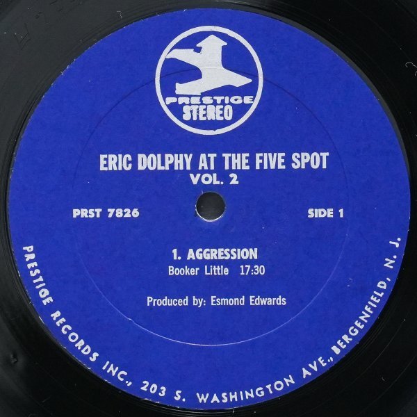 【米RVG刻印】ERIC DOLPHY VAN GELDER刻印 AT THE FIVE SPOT VOL.2 エリックドルフィー PRESTIGE / BOOKER LITTLE / MAL WALDRONの画像3