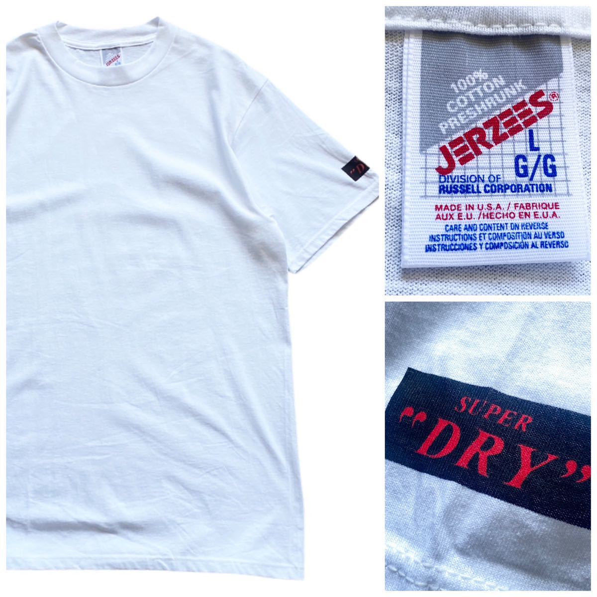 デッドストック USA製 90's JERZEES ジャージーズ ヴィンテージ Tシャツ アサヒスーパードライ 日本 企業 ロゴ 逆輸入 ビール 未使用品 L_画像1