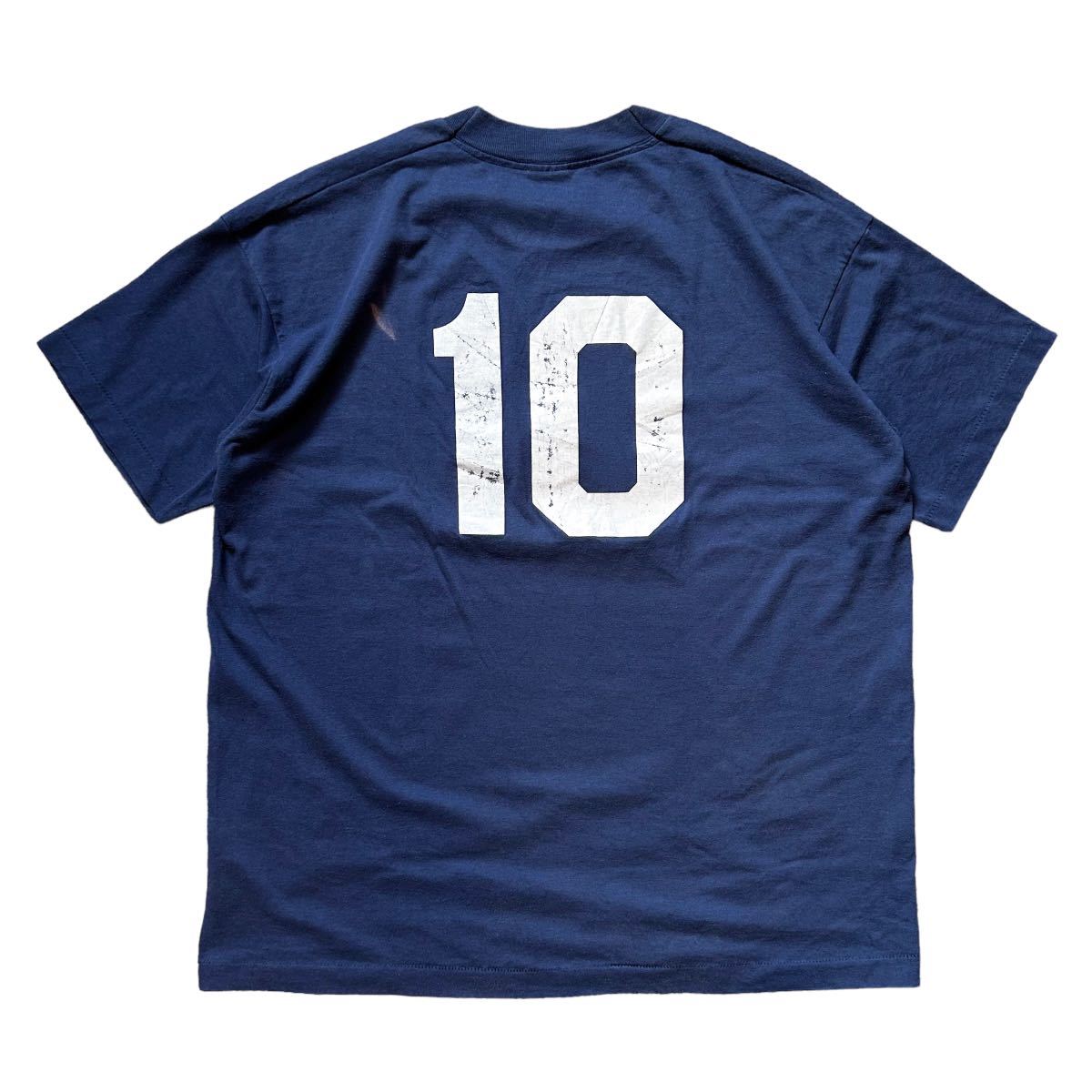 USA製 90’s フルーツオブザルーム ヴィンテージ Tシャツ ネイビー 紺 XLサイズ スポーツ バレー バスケット 野球 ボーリング 10 背番号_画像3