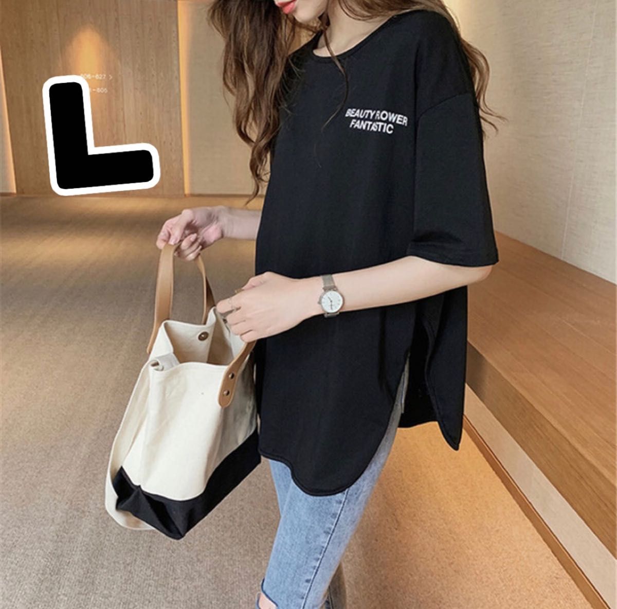 tomo様専用 黒色のL 白色のM 2点セット Tシャツ|PayPayフリマ