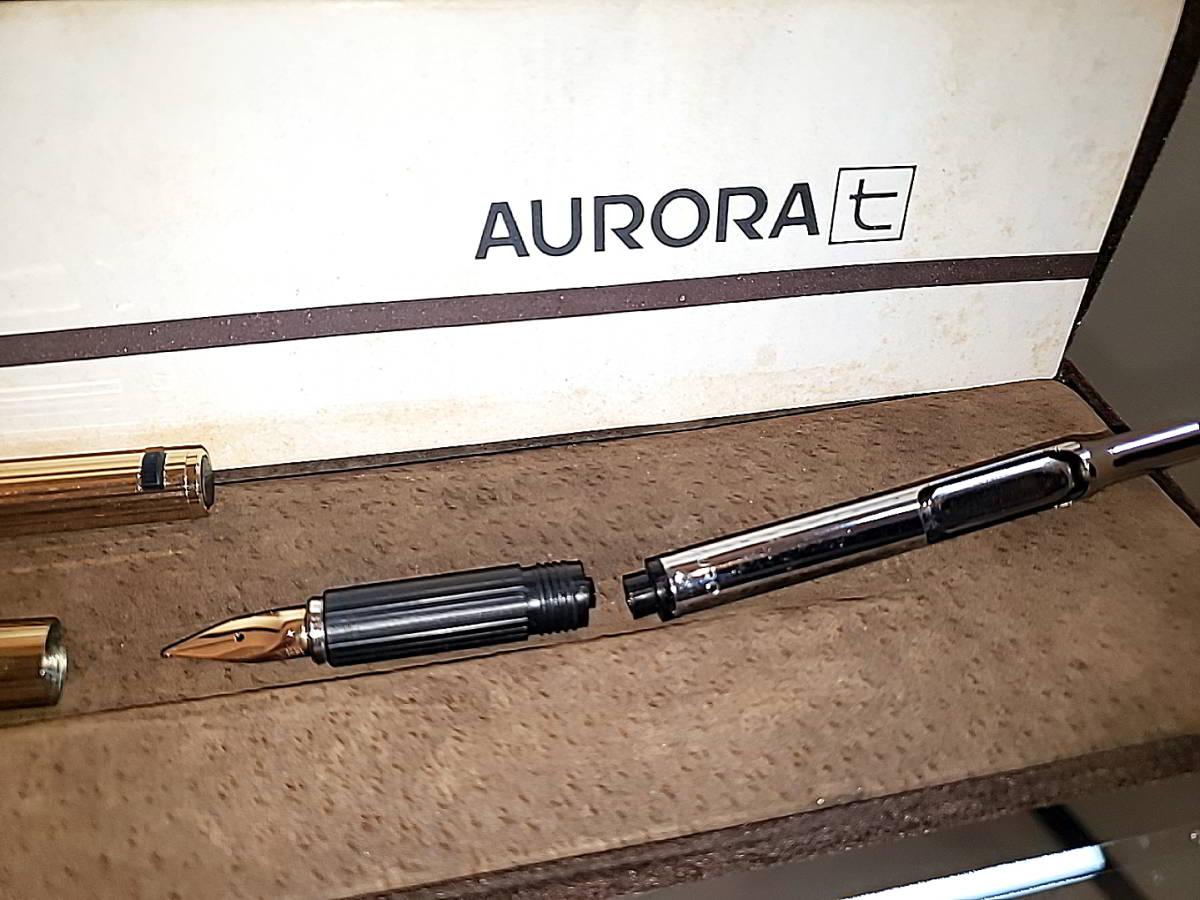 AURORA アウロラ スターリングシルバー SV925 ゴールド 万年筆 ペン先