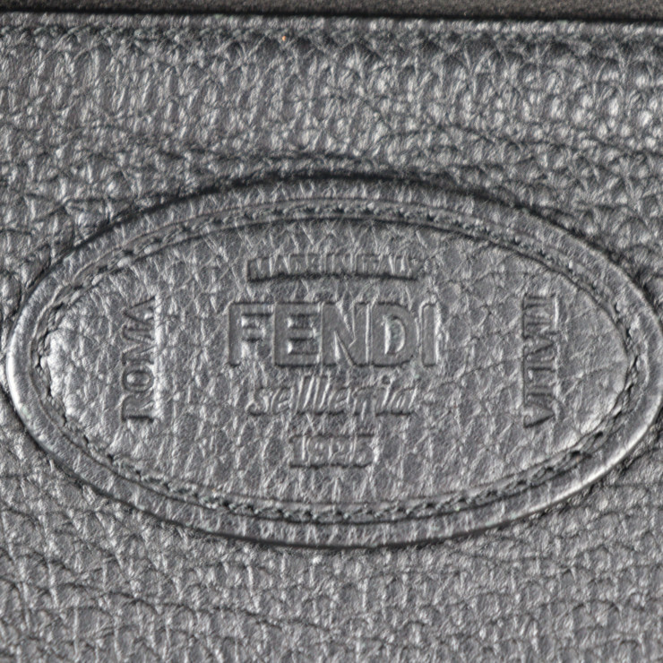  Fendi visor way selection rear business bag 7VA458 leather black blue series yellow series silver metal fittings 2WAY shoulder bag [ genuine article guarantee ]