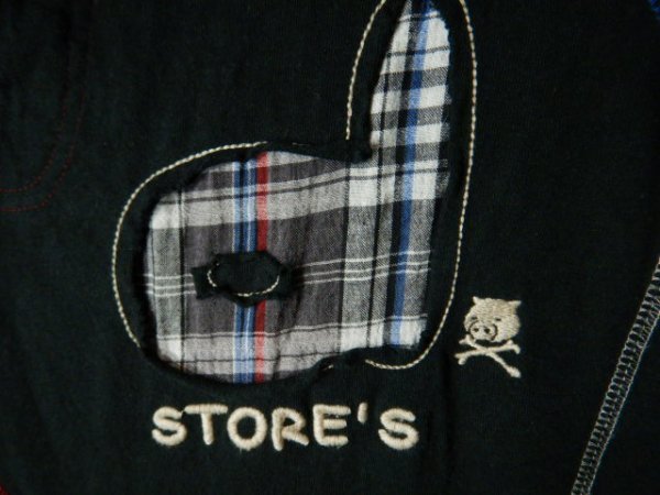 n8432　DRUG STORE'S　ドラッグ　ストアーズ　半袖　ヘンリーネック　部分あて縫い　デザイン　tシャツ　人気　送料格安_画像3