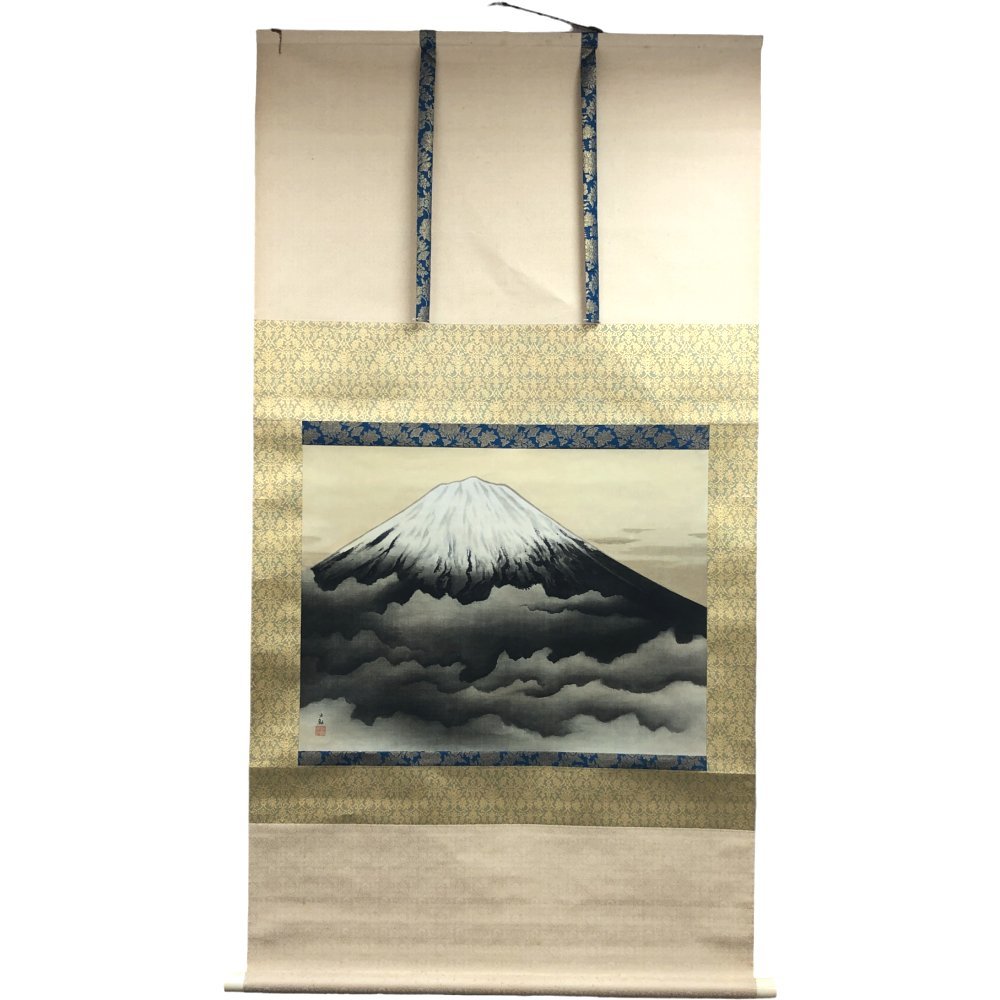 南店23-1012 【美品/共箱付】横山大観 作 神嶺不二山 茶道教室 茶事 表