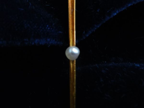 アンティーク K14刻印あり Krementz クレメンツ サファイヤと真珠の鍵のブローチ ミルグレイン 20世紀初頭頃 アメリカ製 本物保証