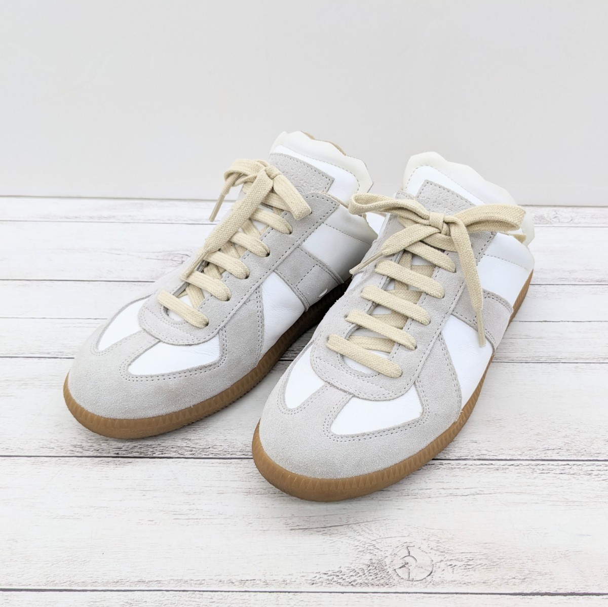 Maison Margiela メゾン マルジェラ ジャーマントレーナー 22 レプリカ スエード サイズ37 24cm スリッポン REPLICA SNEAKERS