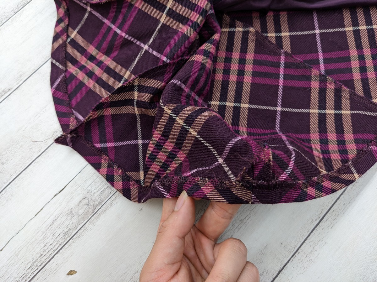 完売 LABEL BLUE LONDON BURBERRY バーバリーブルーレーベル ウール 三