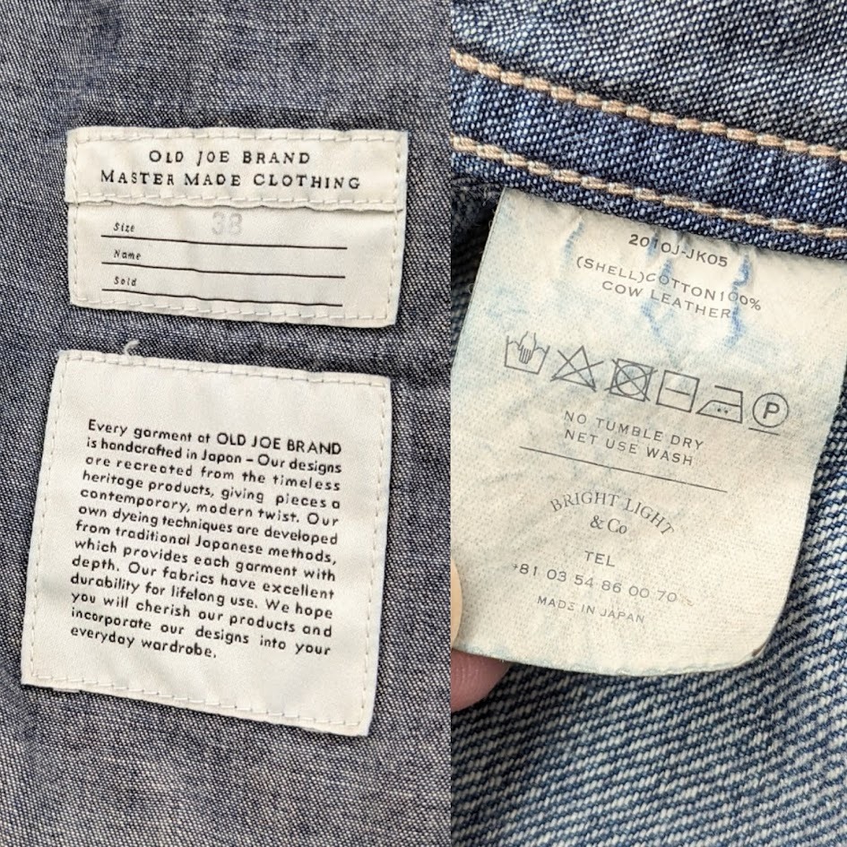 美品 OLD JOE オールドジョー OPEN COLLAR RANCH JACKET SCAR 美品 OLD JOE オールドジョー OPEN COLLAR RANCH JACKET SCAR