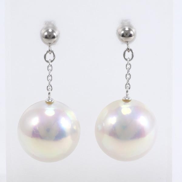K14WG ピアス マベパール 総重量約3.4g 美品 送料無料☆0315