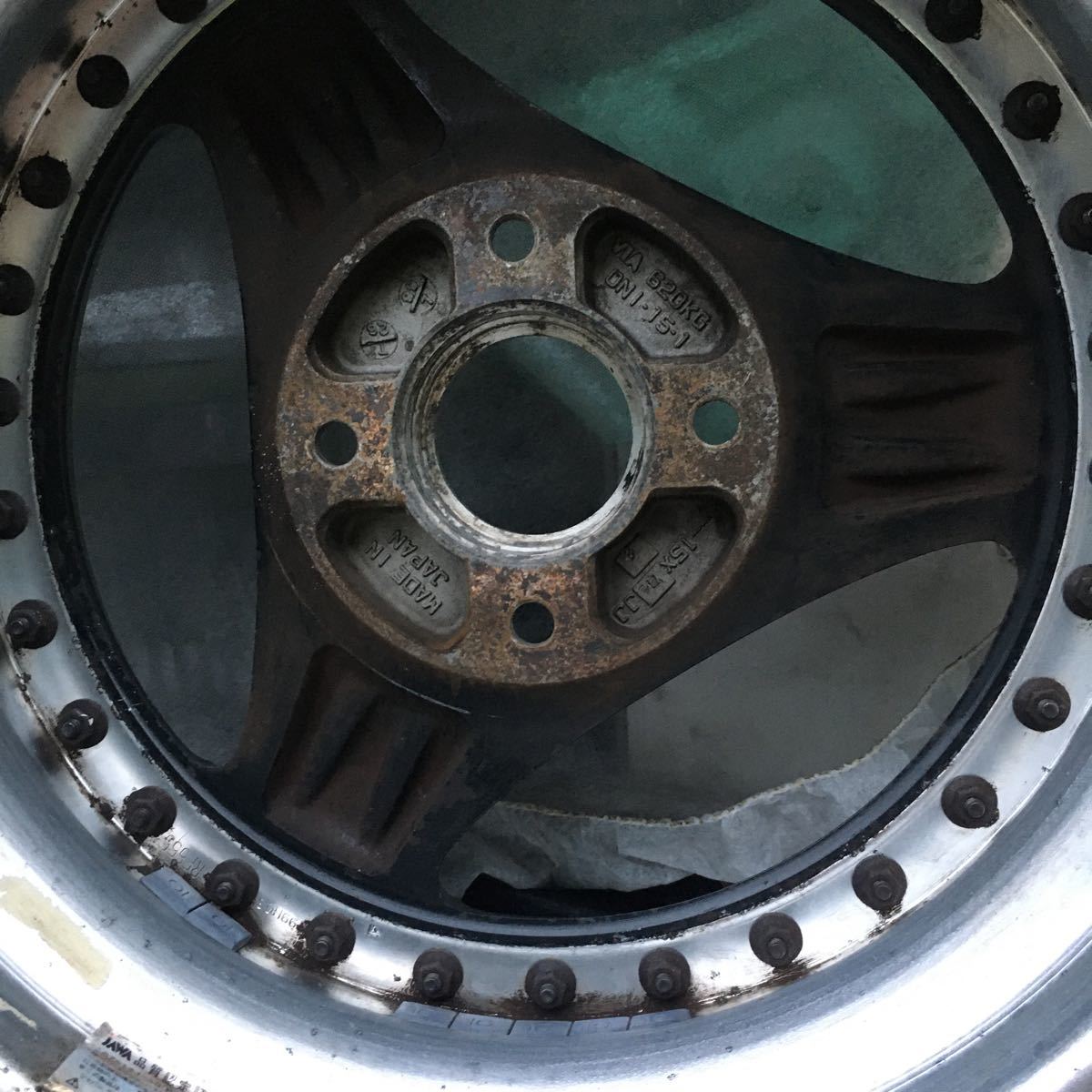 程度良好 希少サイズ ADVAN RACING ONI 15×7.5J +2 114.3×4 程度良好 希少サイズ ADVAN RACING ONI 15×7.5J +2 114.3×4
