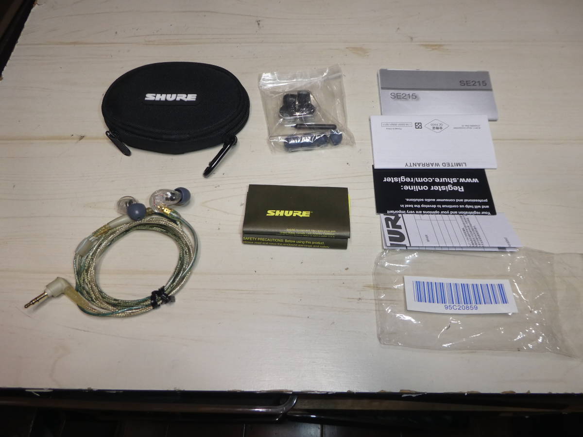 日本最大級 SHURE SE215 (有線タイプ) 高遮音性イヤホン カナル型