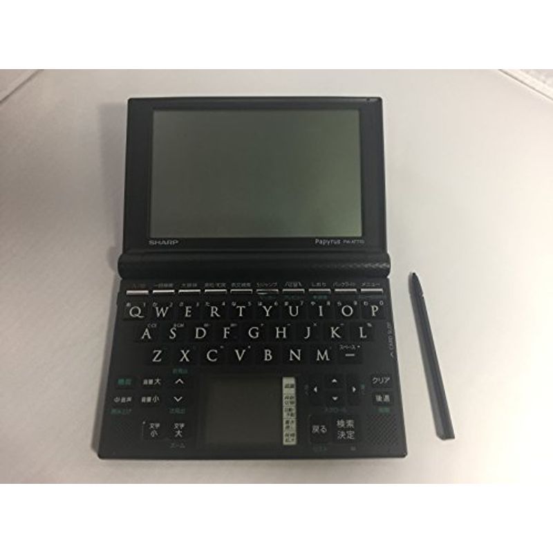 シャープ Papyrus 電子辞書 PW-AT770-B ブラック 生活総合モデル 100コンテンツ 4言語(日・英・中・韓)対応手書きパッ_画像1