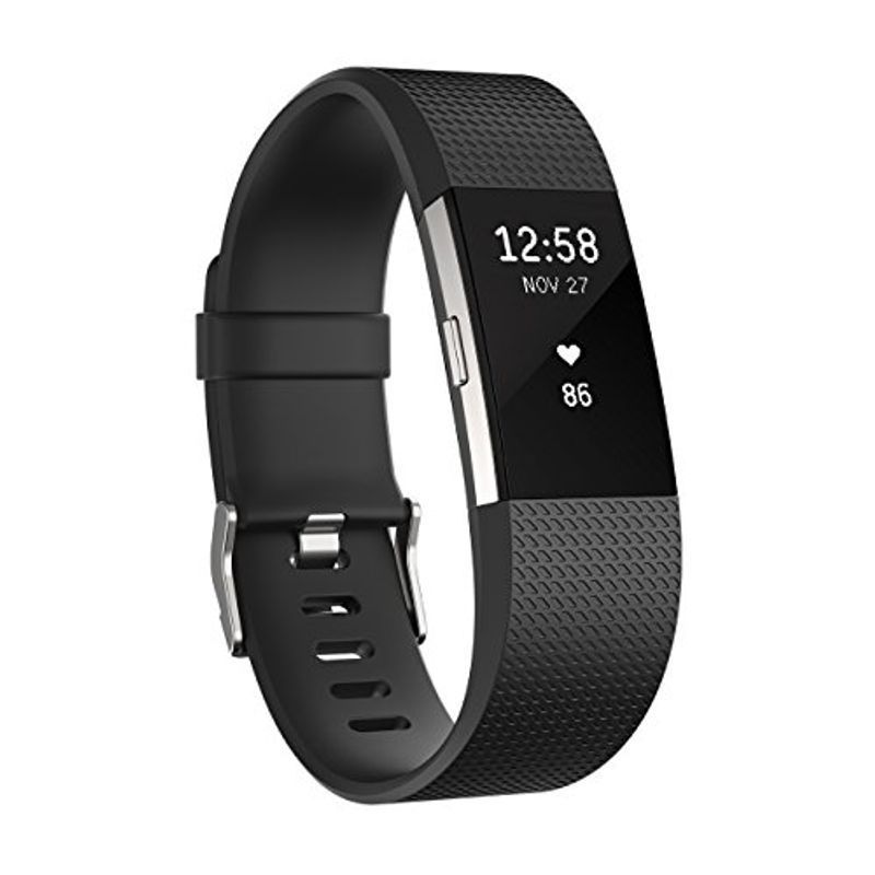 Fitbit Charge2 フィットネストラッカー Black Lサイズ FB407SBKL-JPN_画像1