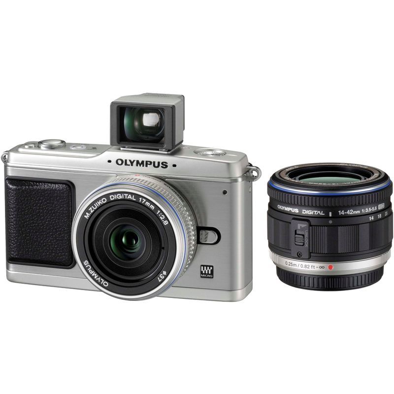 OLYMPUS ミラーレス一眼 E-P1 ツインレンズキット シルバー E-P1 TKIT
