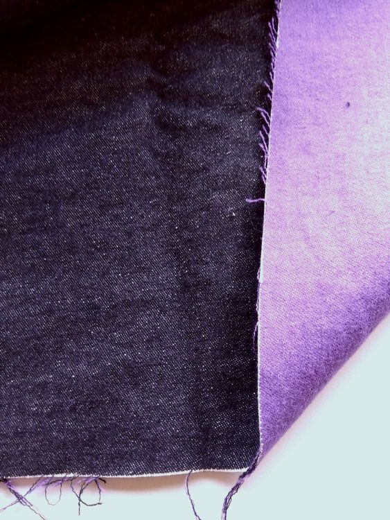  рукоделие материал ткань to00#89×59-15×10cm - gire# чёрный цвет серия Denim × фиолетовый цвет двусторонний ткань 