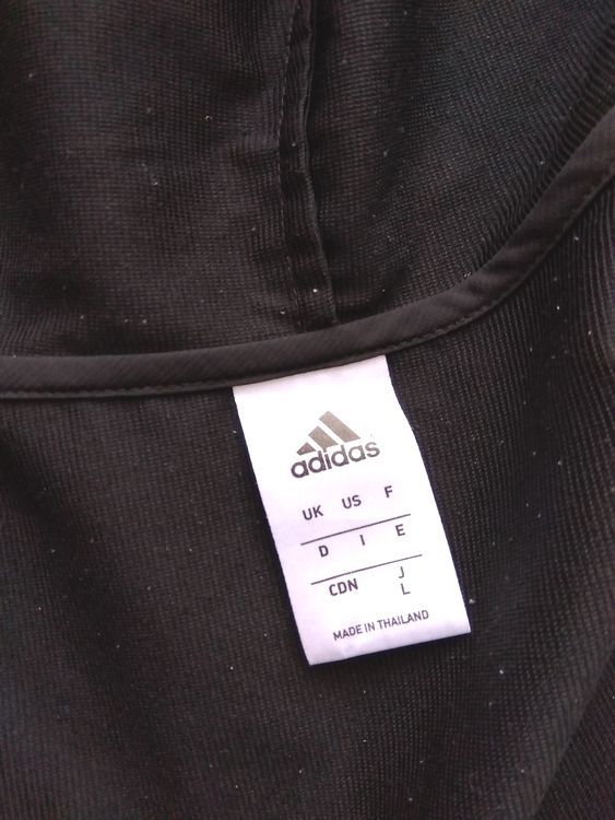  lady's old clothes B442#L size # black color Adidas nylon series Parker thin jersey * spring summer autumn for 