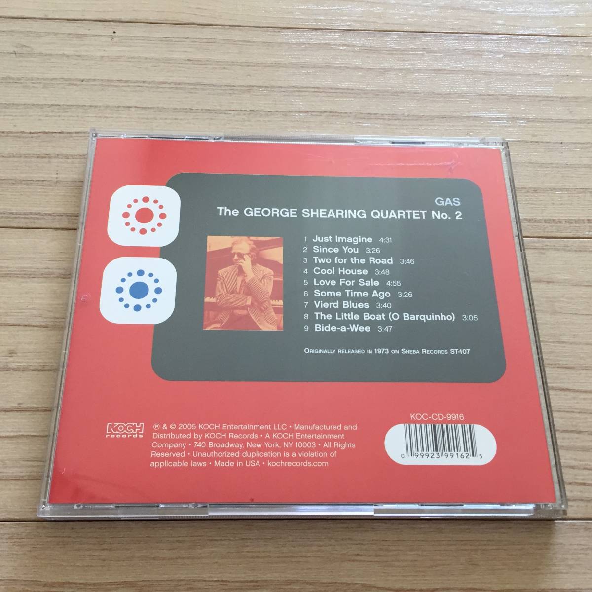 【US盤/CD/Koch Jazz/KOC-CD-9916/2005年盤】The George Shearing Quartet / G A S (George Albert Shearing) ................. //Jazz//_画像3