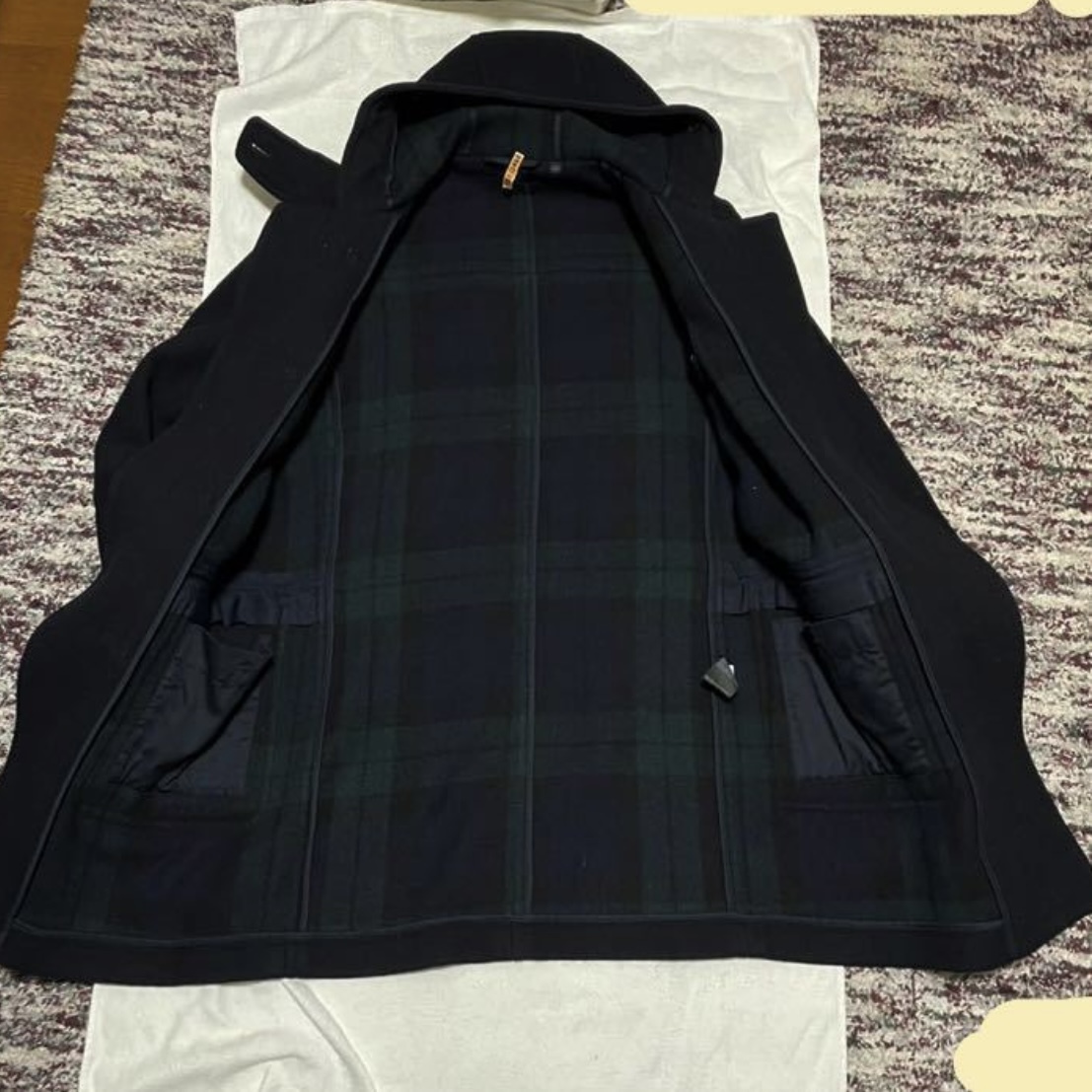 UNIQLOウールブレンドダッフルコート 312-156374 Lサイズ 紺色 UNIQLOウールブレンドダッフルコート 312-156374 Lサイズ 紺色