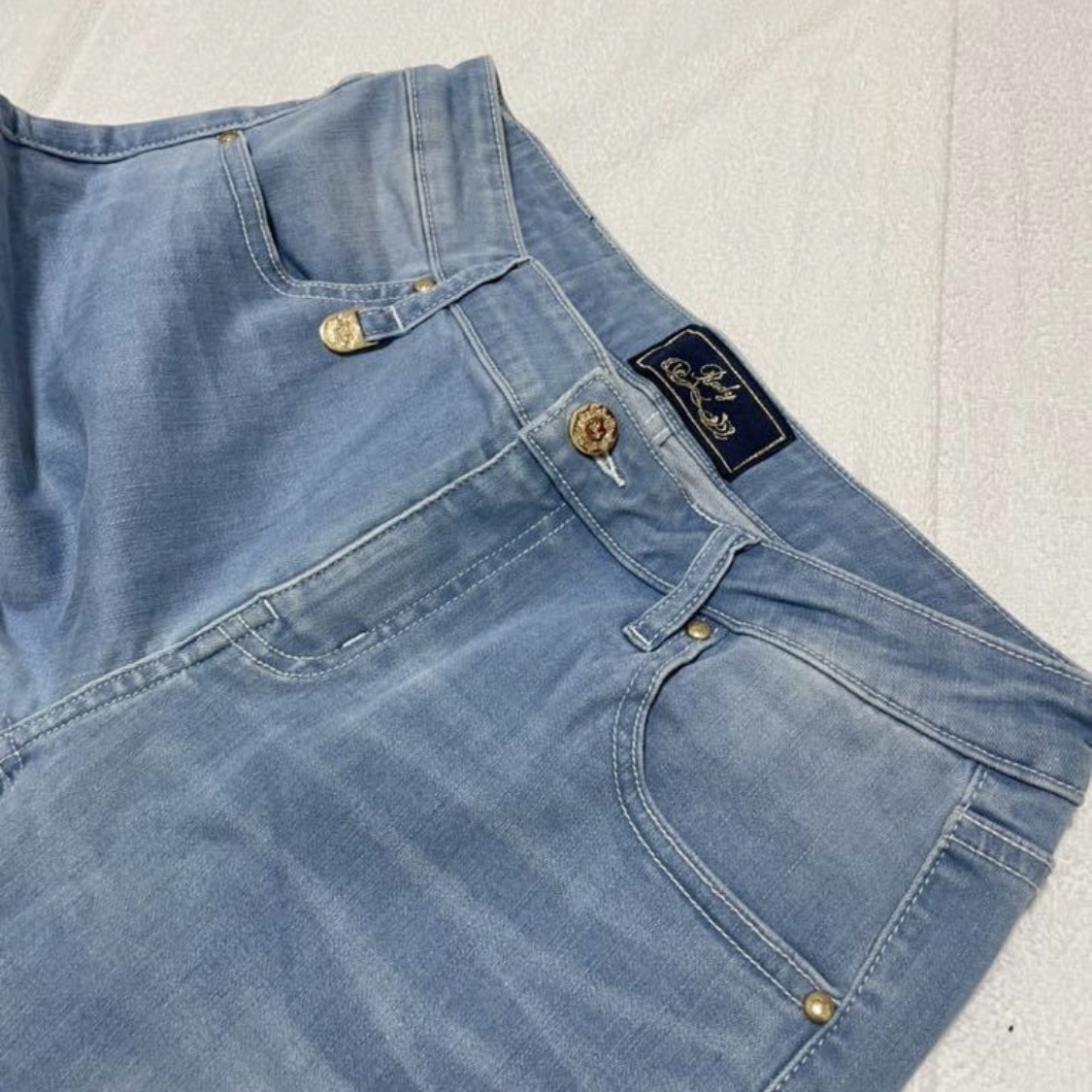Rady レディ 武藤静香 ストレッチ スキニー デニムパンツ size26 淡色 水色