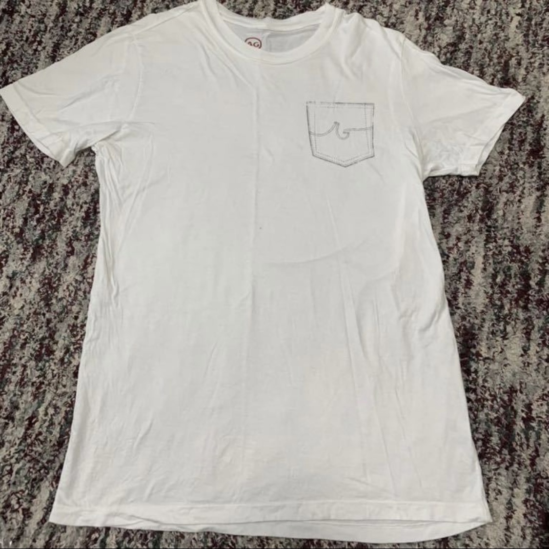 エージー/AG ジーンズ プリント Tシャツ 半袖 メンズS 日本のＭ-Ｌ相当_画像1
