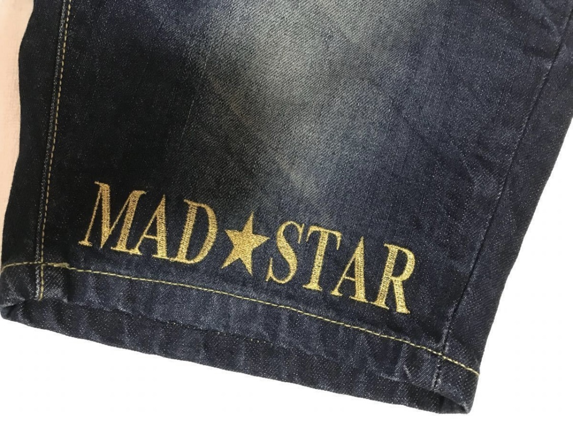 MAD★STAR マッドスター デニム ジーンズ ハーフパンツ ショートパンツ サイズ ＸＬ 大きいサイズ