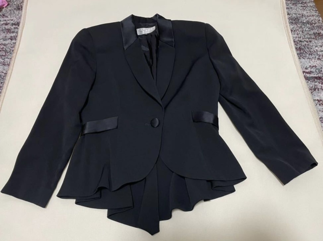 新品☆5L喪服礼服デザインスリーブ黒おしゃれワンピース☆☆u165