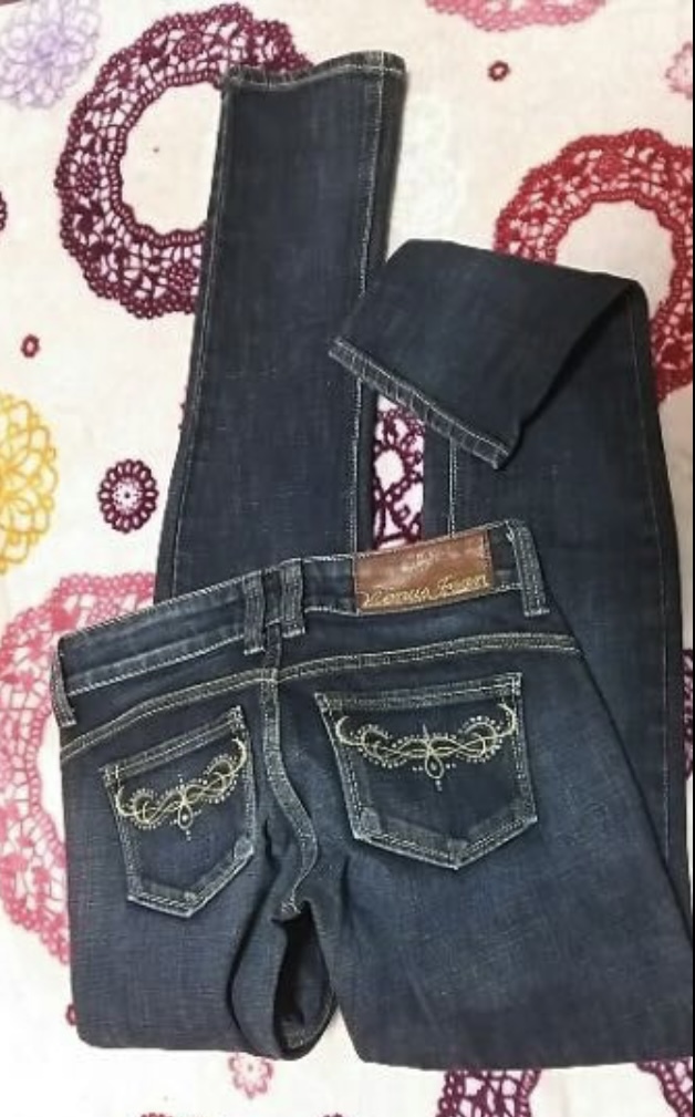  venus стрейч обтягивающие джинсы джинсы 26 VX266 темно синий 