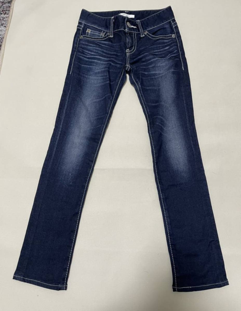 MOUSSY マウジー POWDER fit Straight Slim デニムジーンズ ストレッチ スリム スキニー 24 010ASC12-1370-1_画像1